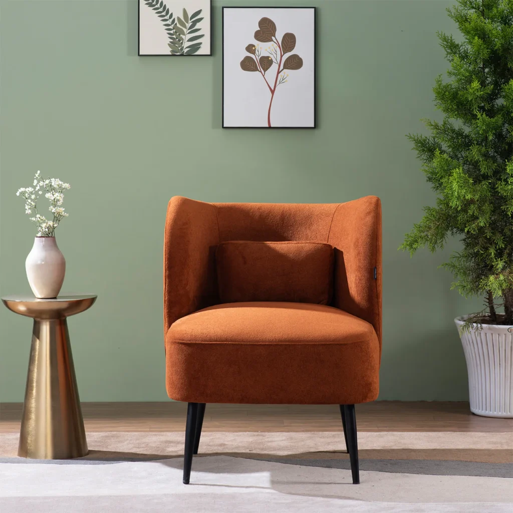 Cozy Brown Boucle Lounge